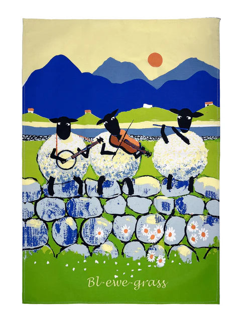 Thomas Joseph Tea Towel - 'BL-EWE GRASS'