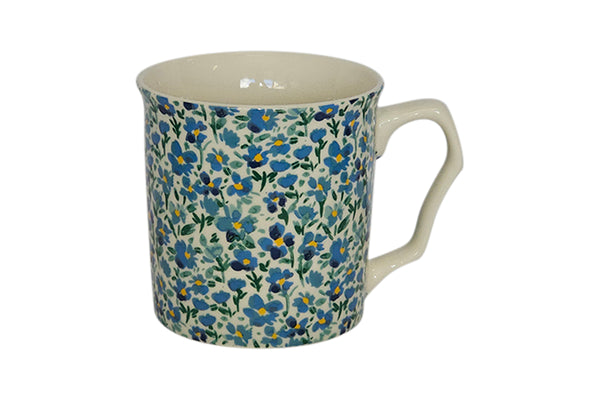 Shannonbridge Pottery Ireland. Blue Daisy, Mug set x2