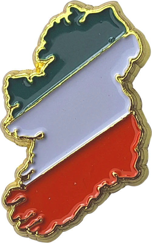 Irish Heritage - Tri Colour Irish Flag Island Pin