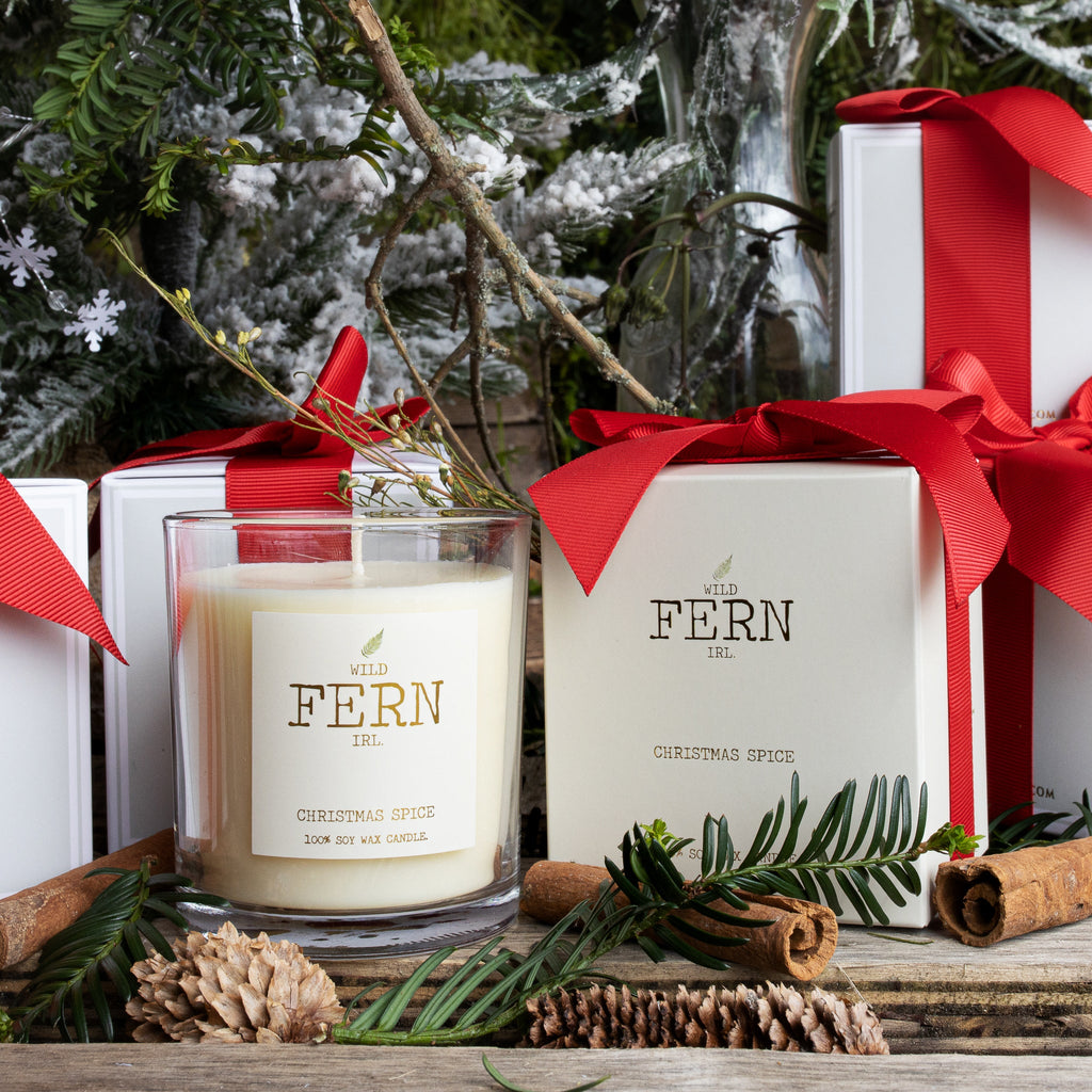 Irish Botanicals Wild Fern Christmas Spice Candle