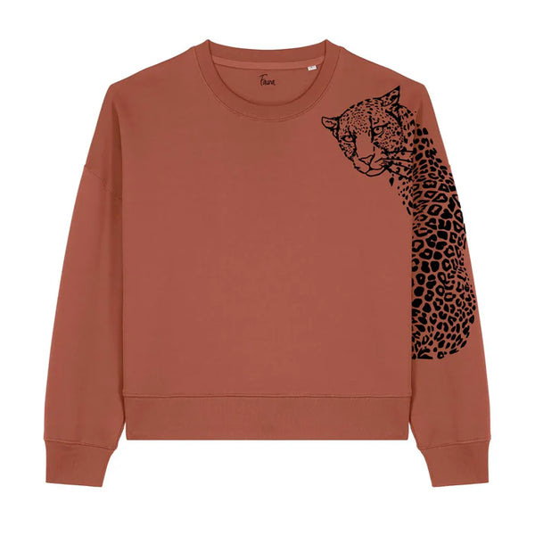 Fauna Graphic Sweatshirt | Leopard on Bronze
