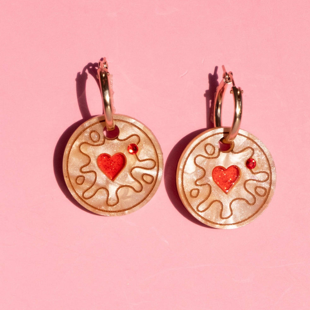 Jammy Heart Hoop Earrings