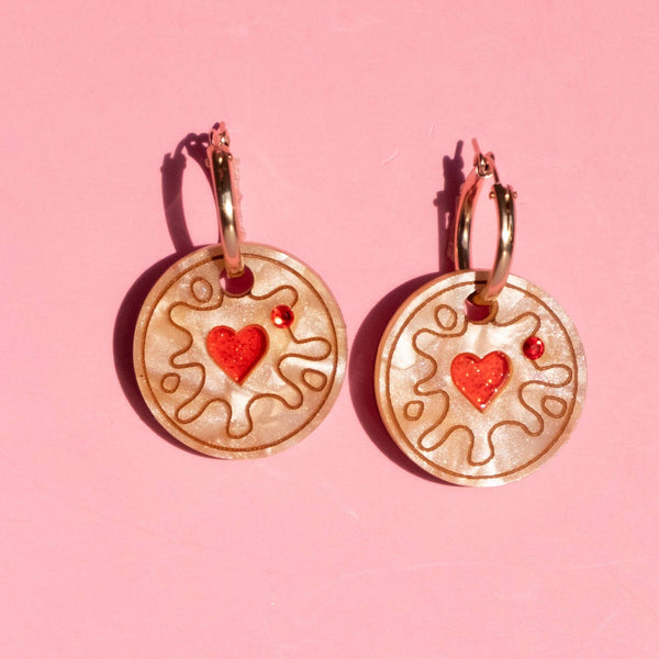 Jammy Heart Hoop Earrings