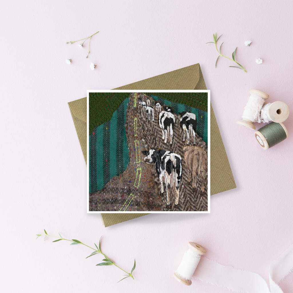 On The Moooove Greetings Card