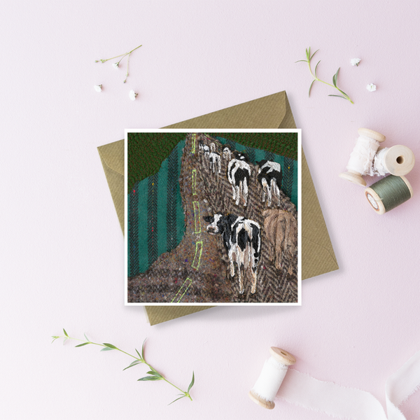 On The Moooove Greetings Card