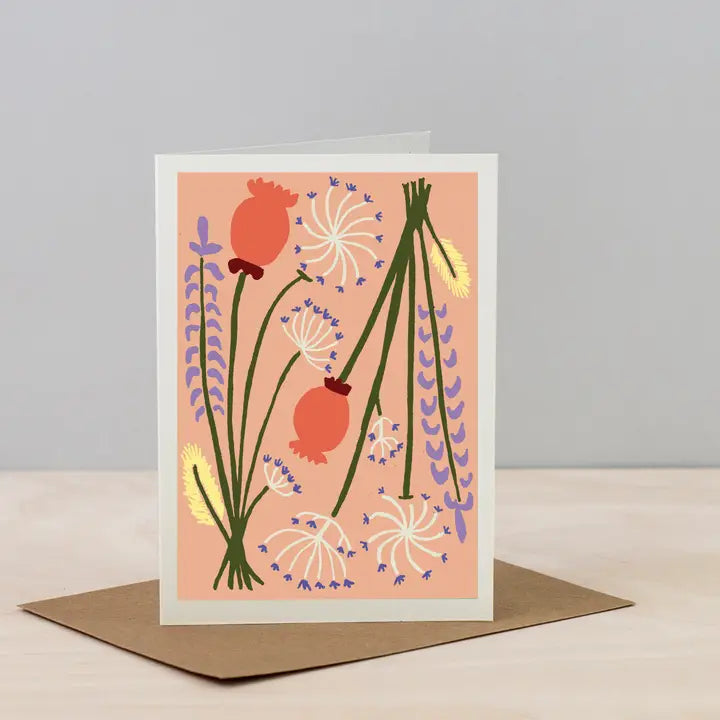 Wald - Peach. blank card