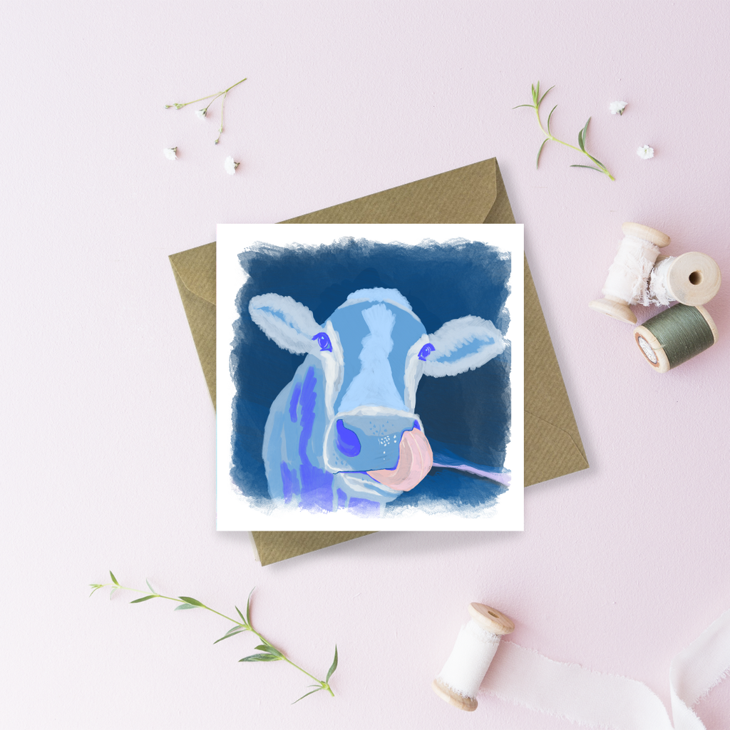 Beth (Cow) Greetings Card