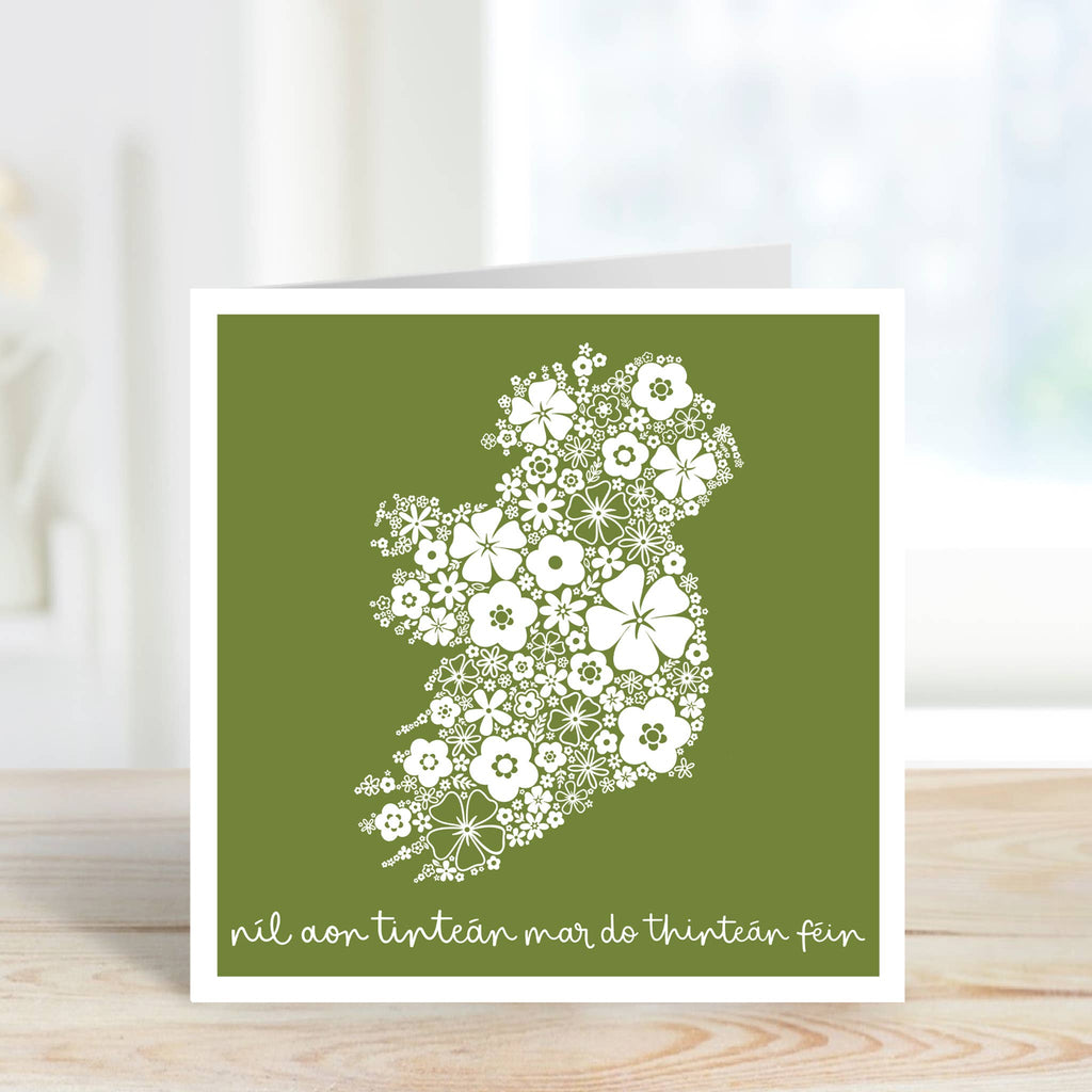 Irish greeting card | Níl aon tinteán mar do thinteán féin – Siopa An Carn