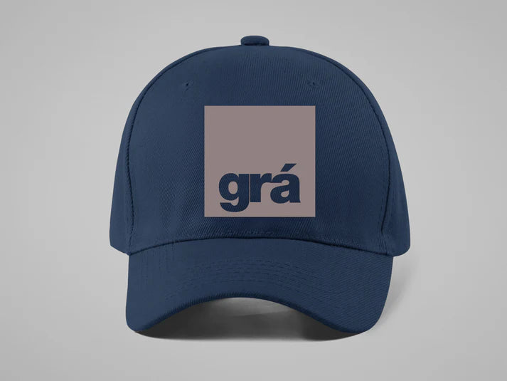 Fukil Square 'grá' Hat - Navy and Grey