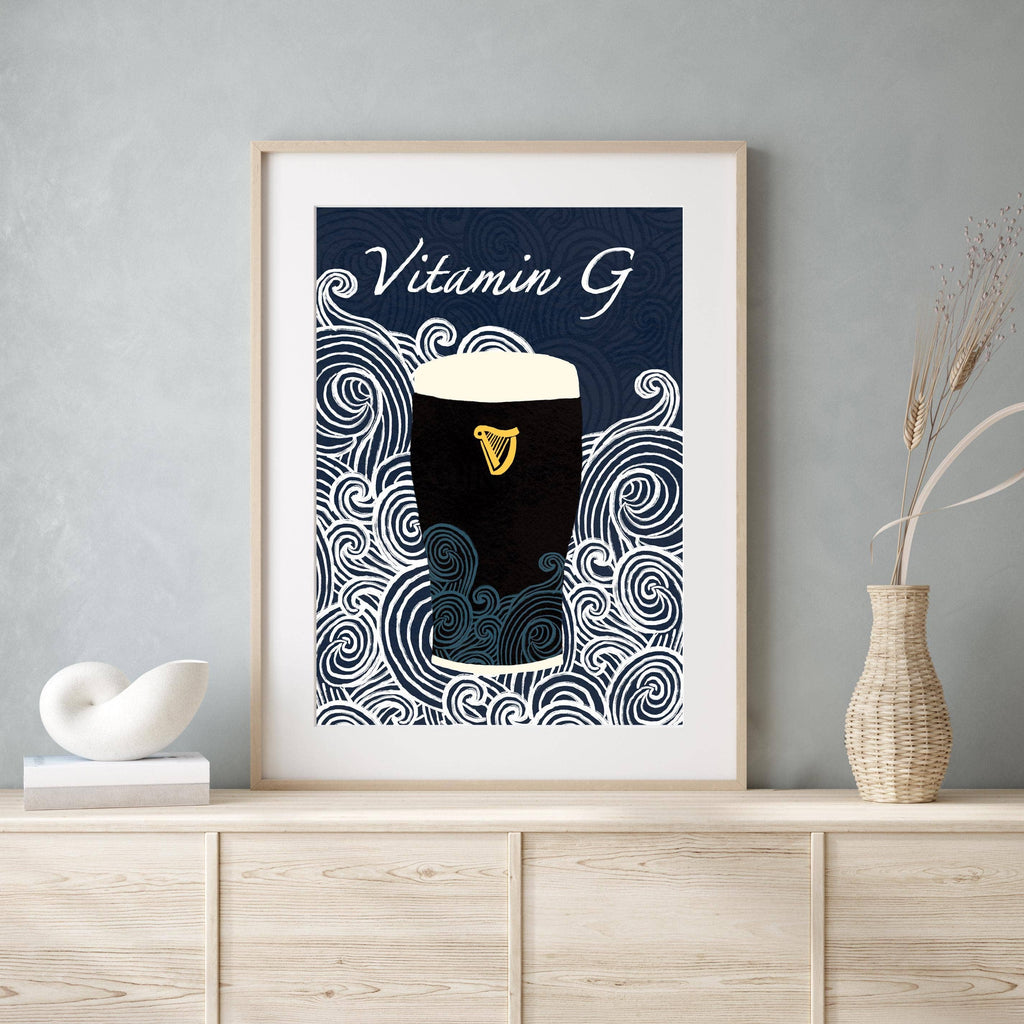Guinness Art Print | Irish Art Print | Vitamin G Wall Art: A4 210 x 297mm