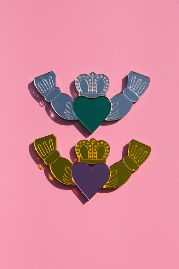 Claddagh Ring Hair Clip: Gold