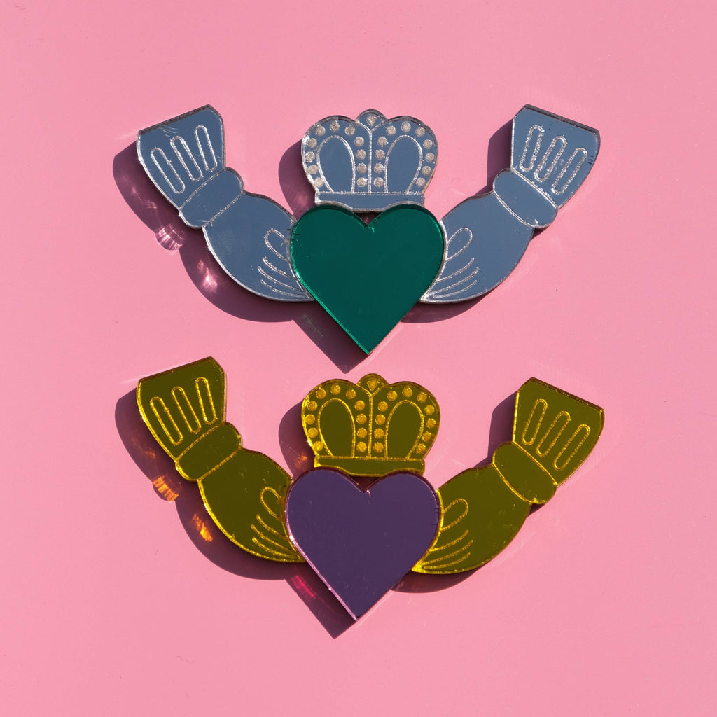 Claddagh Ring Hair Clip: Silver