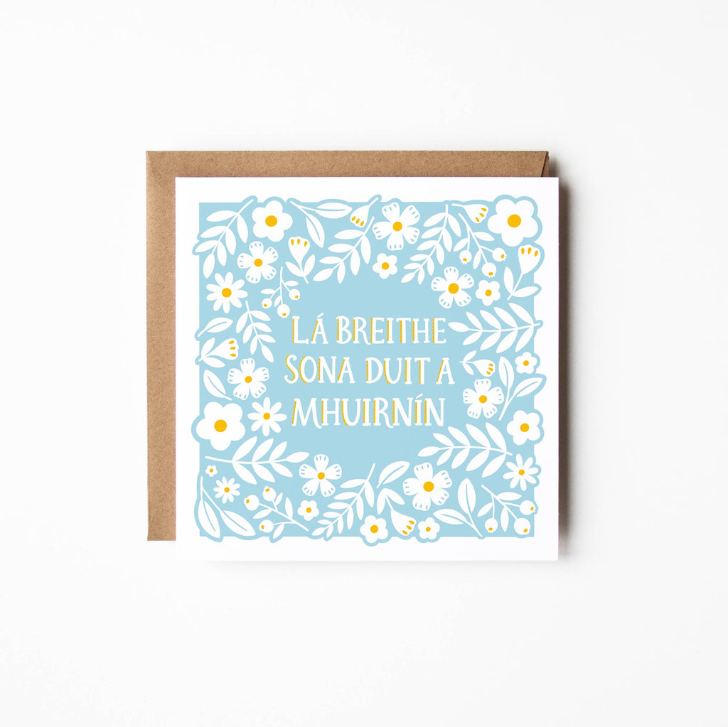 Greeting card | Irish language | happy birthday lovely