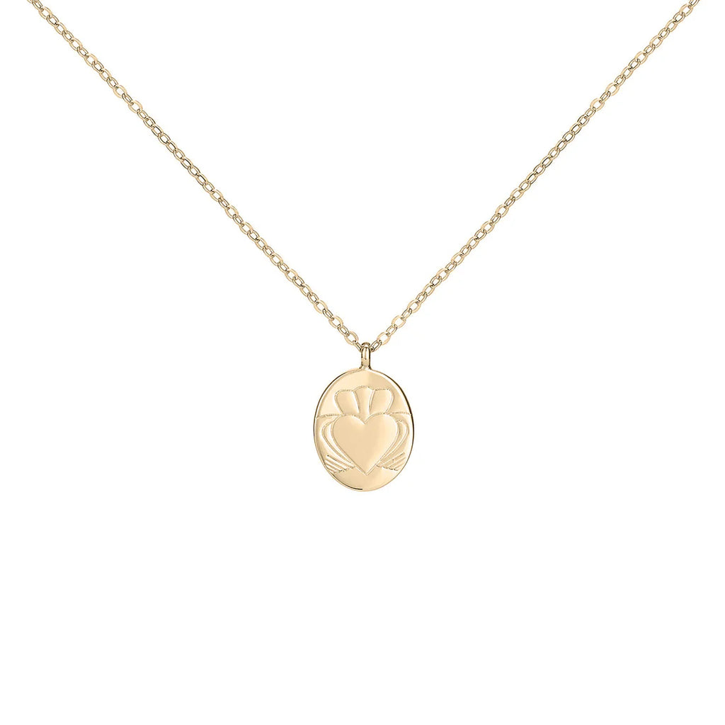 DON'T KILL MY VIBE - Heart Strong Coin Claddagh Necklace