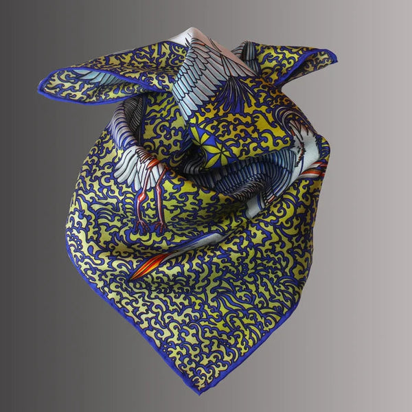Jerusha Marley, Ireland. Herons & Great Egrets 45cm Silk Scarf