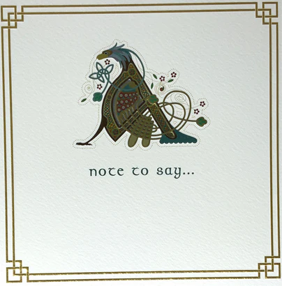 The Glen Gallery Blank Card - Celtic Ornament & Celtic Font