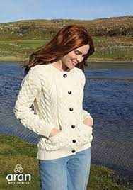 Aran Woollen Mills. Achill Island Ladies Aran Cardigan