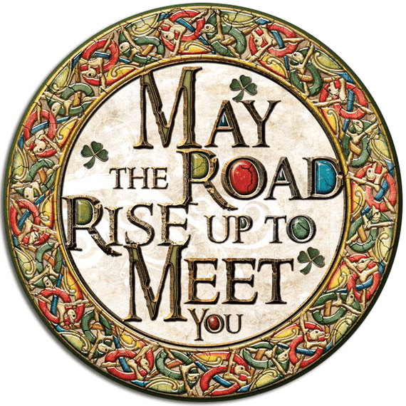 The Celtic Card Team May The Road Rise To Meet You Drinks Coaster