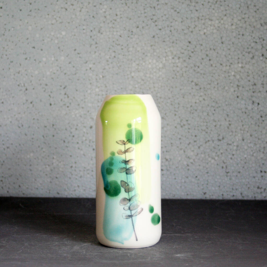 Rachel Leary Ceramics. Bud Vase- Eucalyptus
