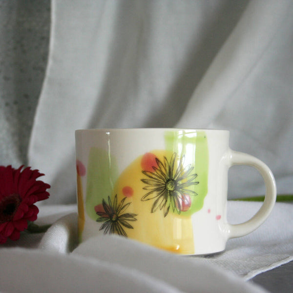 Rachel Leary Ceramics. Botanical Mug Daisy