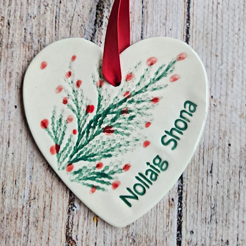 Maple Tree Pottery-Nollaig Shona- Christmas Ornament