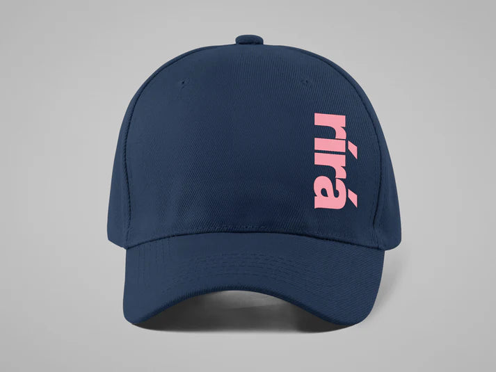 Fukil Sideways 'rírá' Hat - Navy and Pink