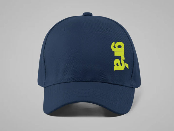Fukil Sideways 'grá' Hat - Navy and Lime