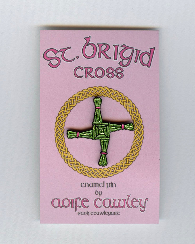 Aoife Crawley Art - St Brigid Cross Enamel Pin