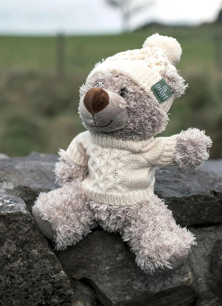 Aran Woollen Mills - Teddy Bear With Aran Sweater & Hat