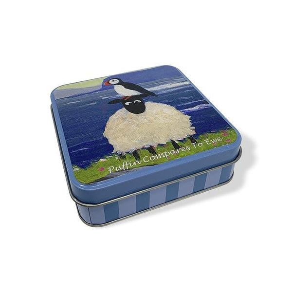 Thomas Joseph Sweet Tin - 'Puffin Compares to Ewe'