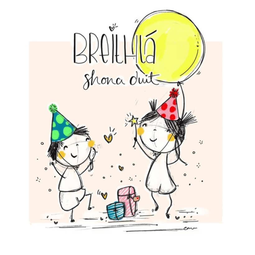 Breithlá Shona Duit Irish Language Birthday Card