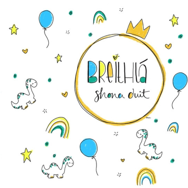 Breithlá Dineasáir Irish Language Birthday Card
