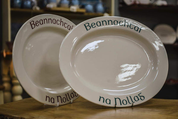 Teal Beannachtaí Na Nollag/Christmas Blessings Large Platter