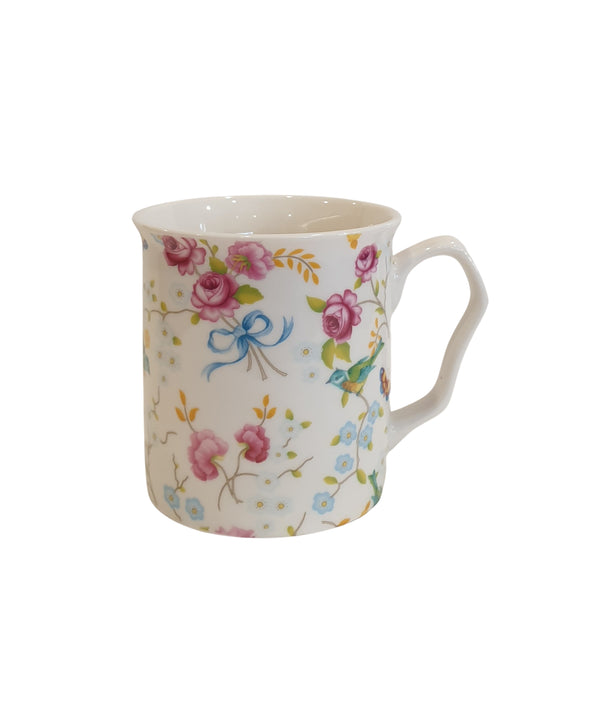 Shannonbridge Pottery Ireland. Birds & Blossoms, 6 Piece Mug Set