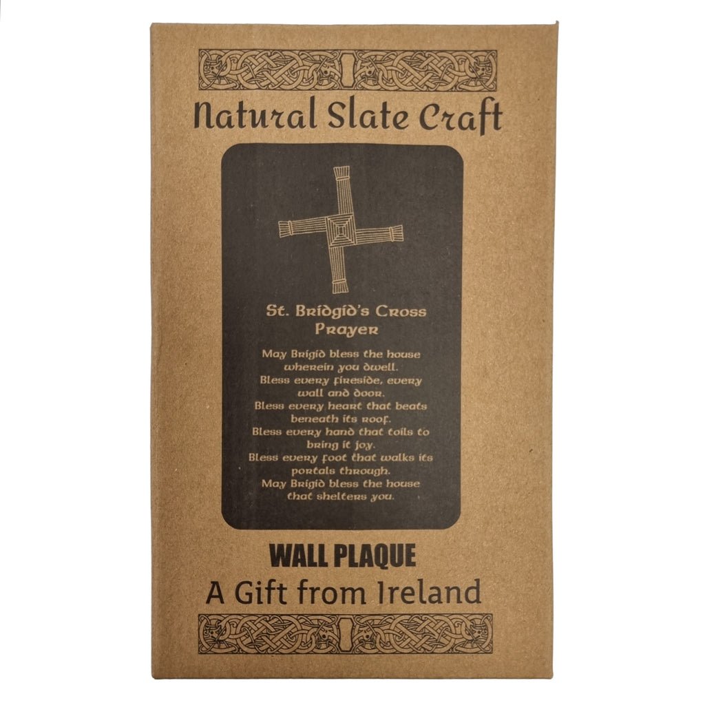 Liffey Artefacts Natural Slate St Brigid Cross Prayer