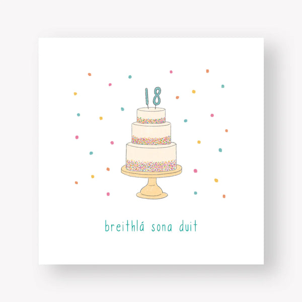 Connect The Dots Design Breithlá Sona Duit/Happy Birthday Card Milestone Ages