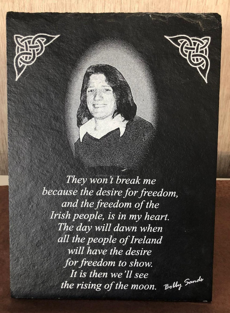 Lazernow Custom Gifts Bobby Sands Slate Plaque