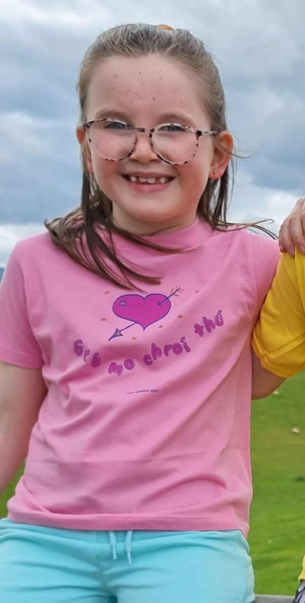 An Spailpín Fánach You're My Heart's Delight - Grá Mo Chroí Thú Child's T-Shirt Pink