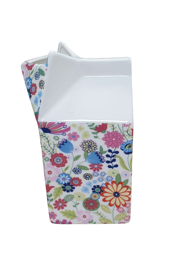 Shannonbridge Pottery Ireland Ditsy Flower Carton Jug