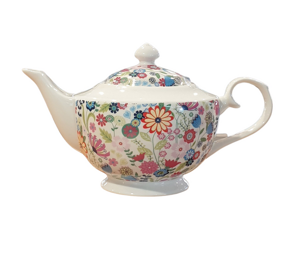 Shannonbridge Pottery Ireland. Ditsy Flower, Teapot