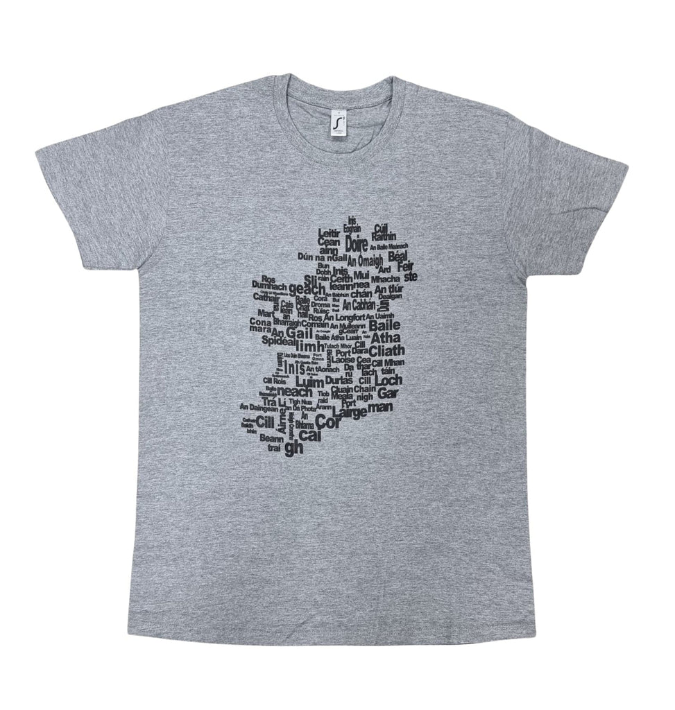An Spailpín. Place Name Map Of Ireland Mapa LogainmneachaT-Shirt