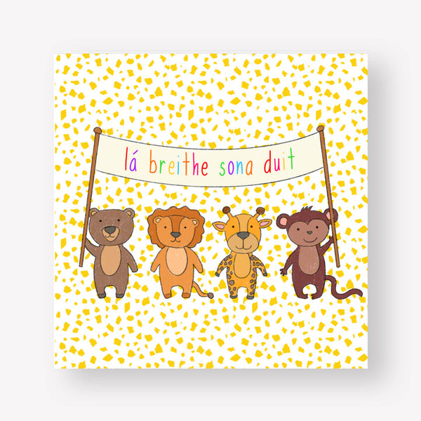 Connect The Dots Design Happy Birthday Animals