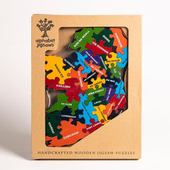 Alphabet Jigsaws Handcrafted Wooden Jigsaw Puzzle Counties Of Ireland (As Gaeilge)