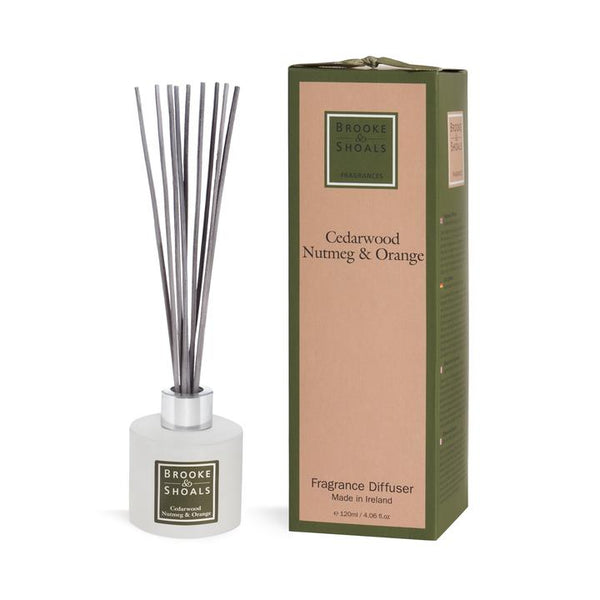 Brooke & Shoals Fragrance Diffuser Cedarwood, Nutmeg & Orange