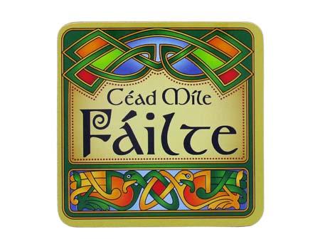 Clara Crafts Céad Míle Fáilte Coaster