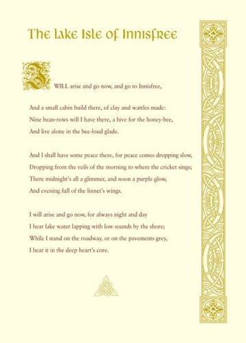 The Glen Gallery The Lake Isle Of Innisfree Card