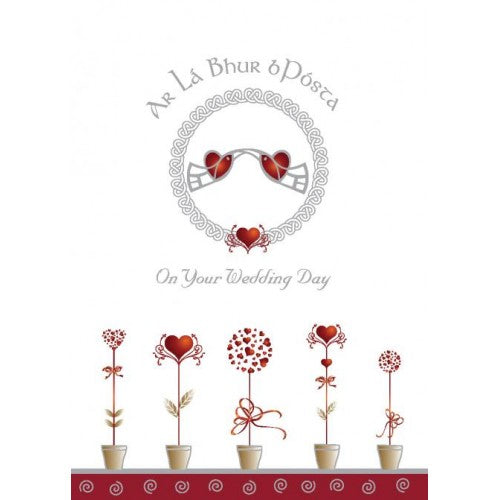 The Glen Gallery Celtic Flowers Wedding Day Card