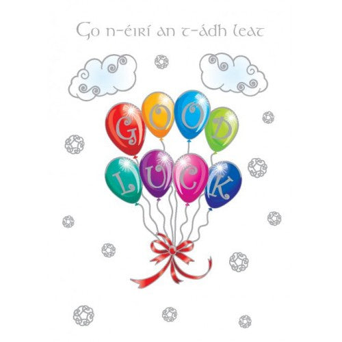 The Glen Gallery Good Luck Card Balloons (Go n-éirí an t-ádh leat)