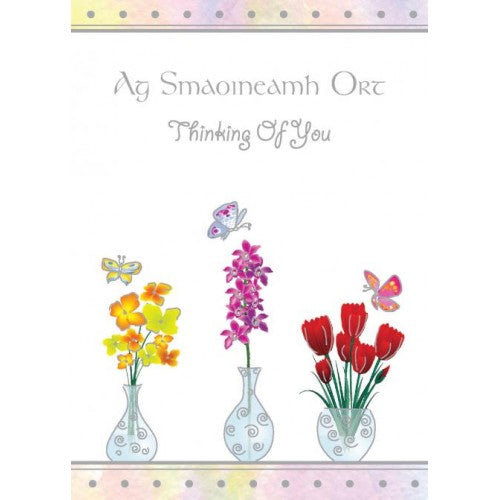 The Glen Gallery Butterfly Flowers Thinking Of You Card