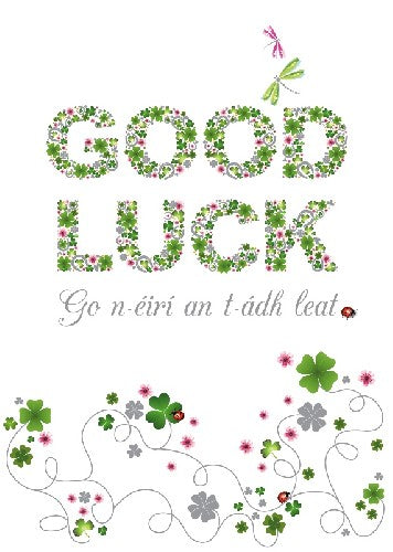 The Glen Gallery Good Luck Card Four Leaf Clover